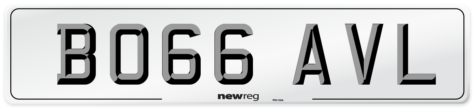 BO66 AVL Number Plate from New Reg